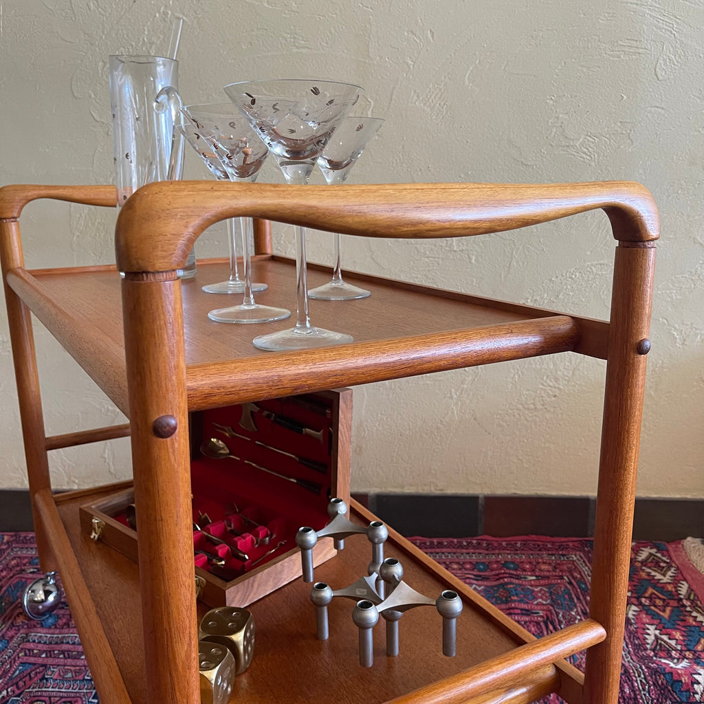 Teak Bar/Tea Cart - Mr. Mansfield Vintage