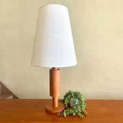 Solid Vintage Teak Table Lamp 