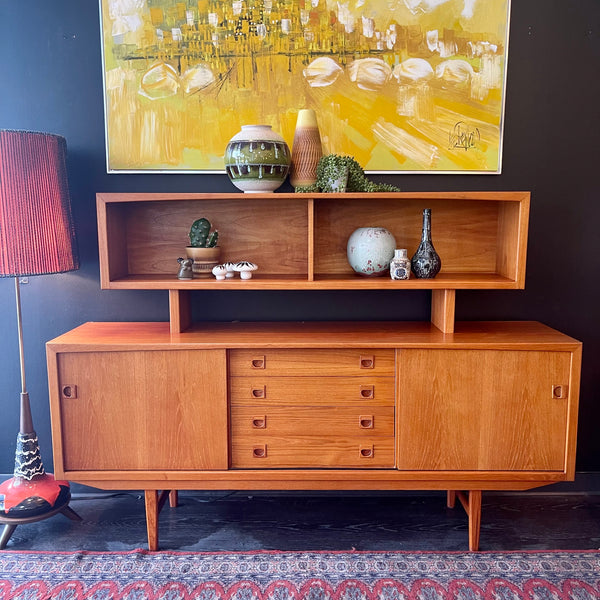 Teak Credenza with Hutch