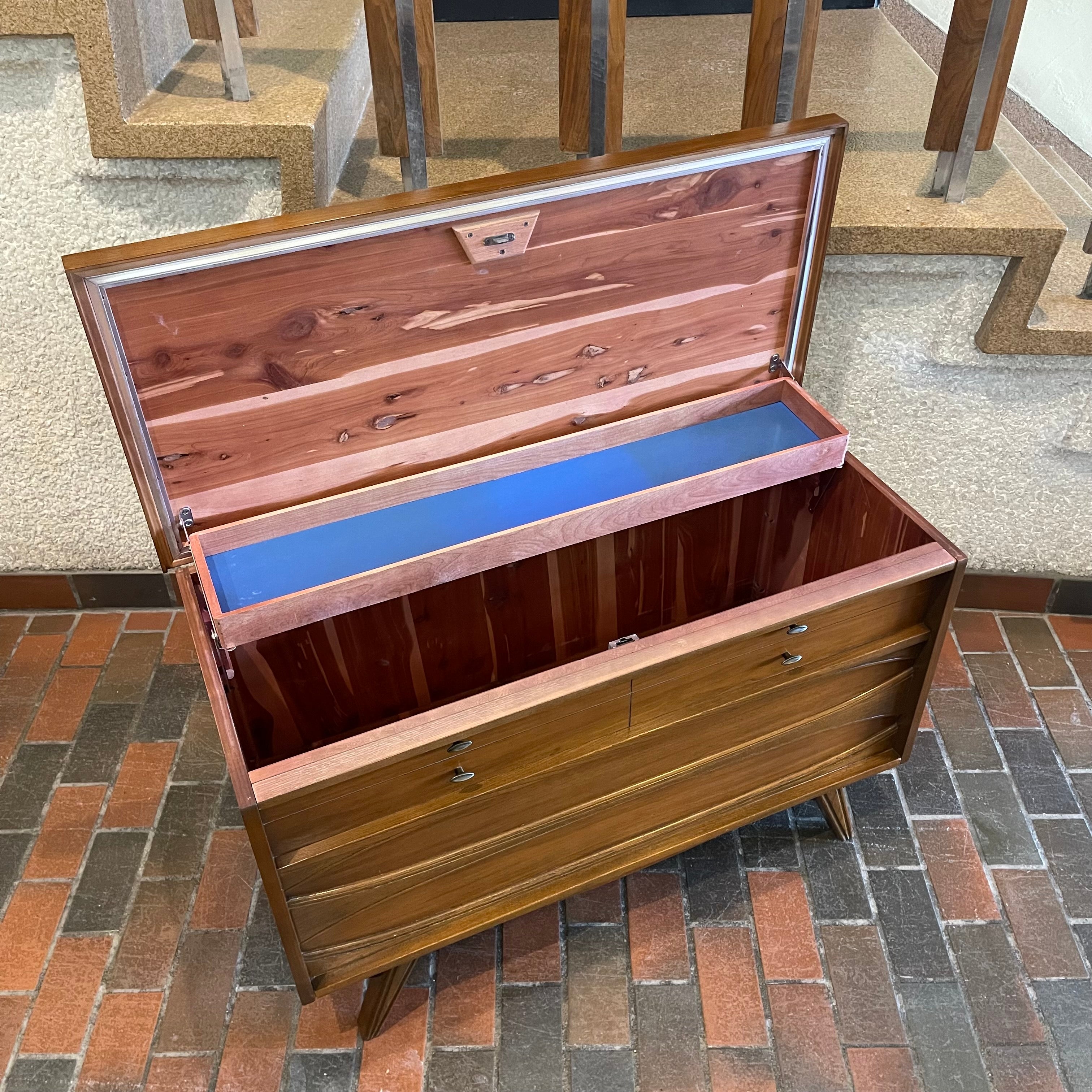 Vintage Walnut Cedar Chest