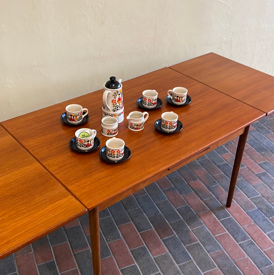 Midcentury Teak Expanding Dining Table