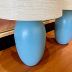 Vintage Robin Egg Blue LOTTE Lamps by Lotte & Gunnar Bostlund