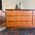 Danish 6 Drawer Teak Dresser +  Afromosia Teak Handles