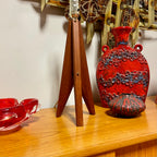 Midcentury Teak Tripod Rocket Table Lamp Mr. Mansfield Vintage