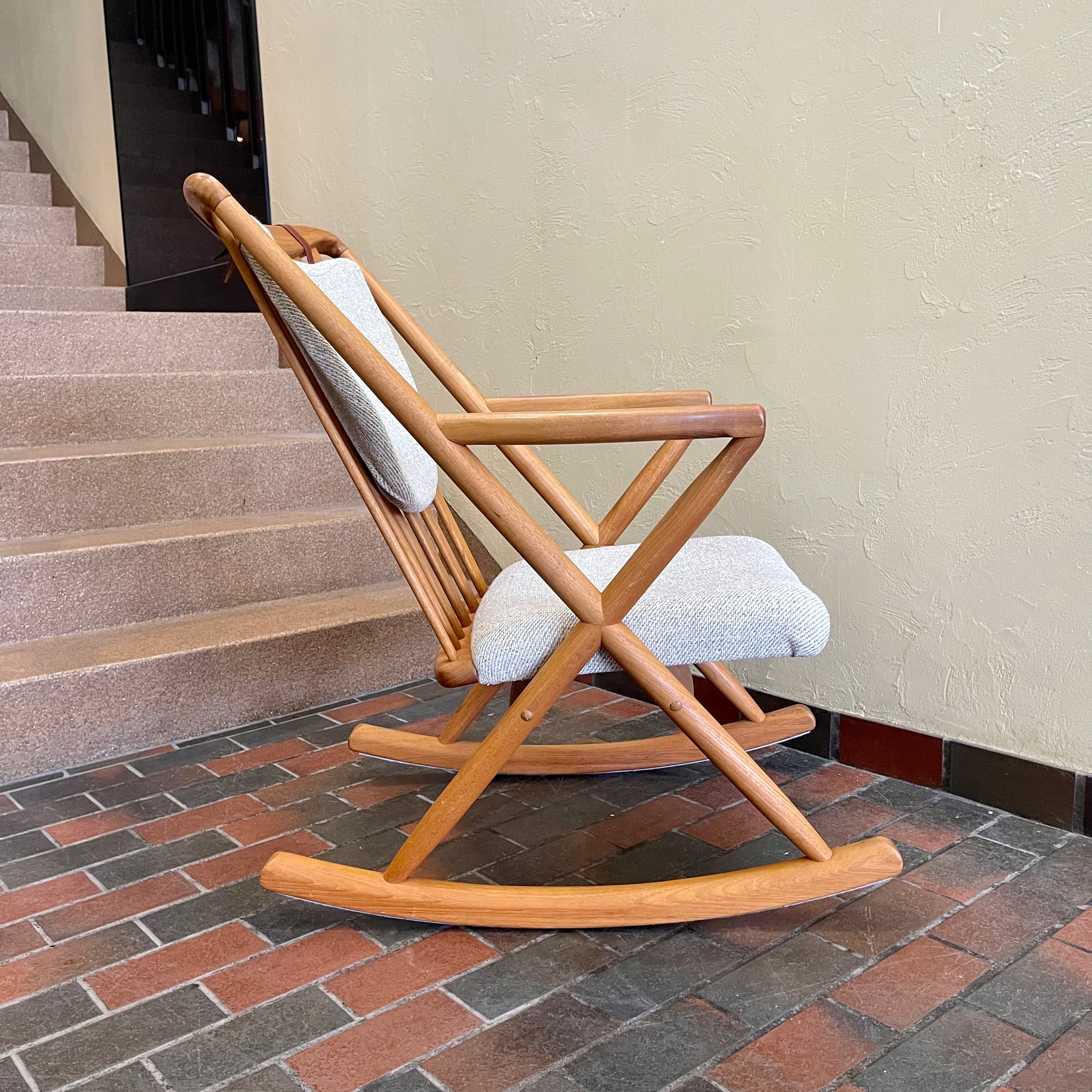 Benny Linden Solid Teak Rocking Chair Mansfield Vintage