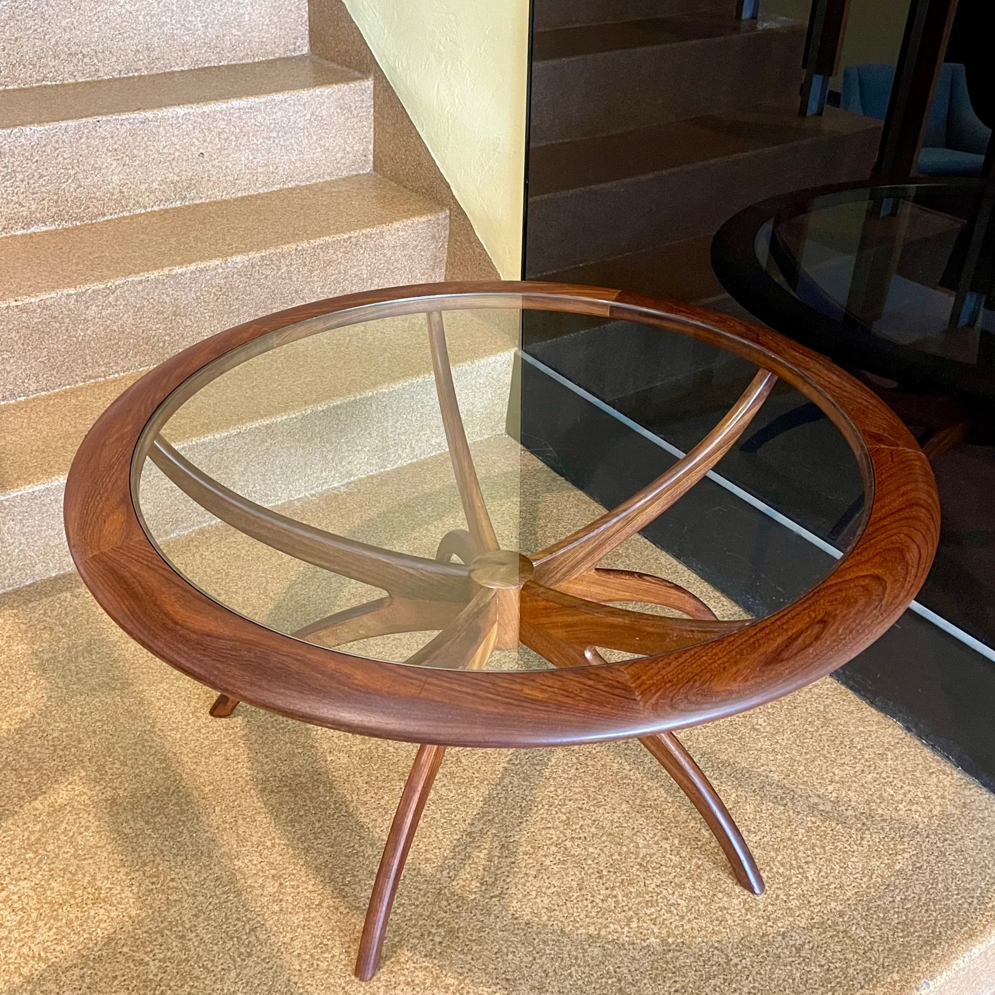 Mid-century modern G-Plan Spider table with solid teak frame