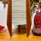 Midcentury Teak Rocket Table Lamp Mr. Mansfield Vintage