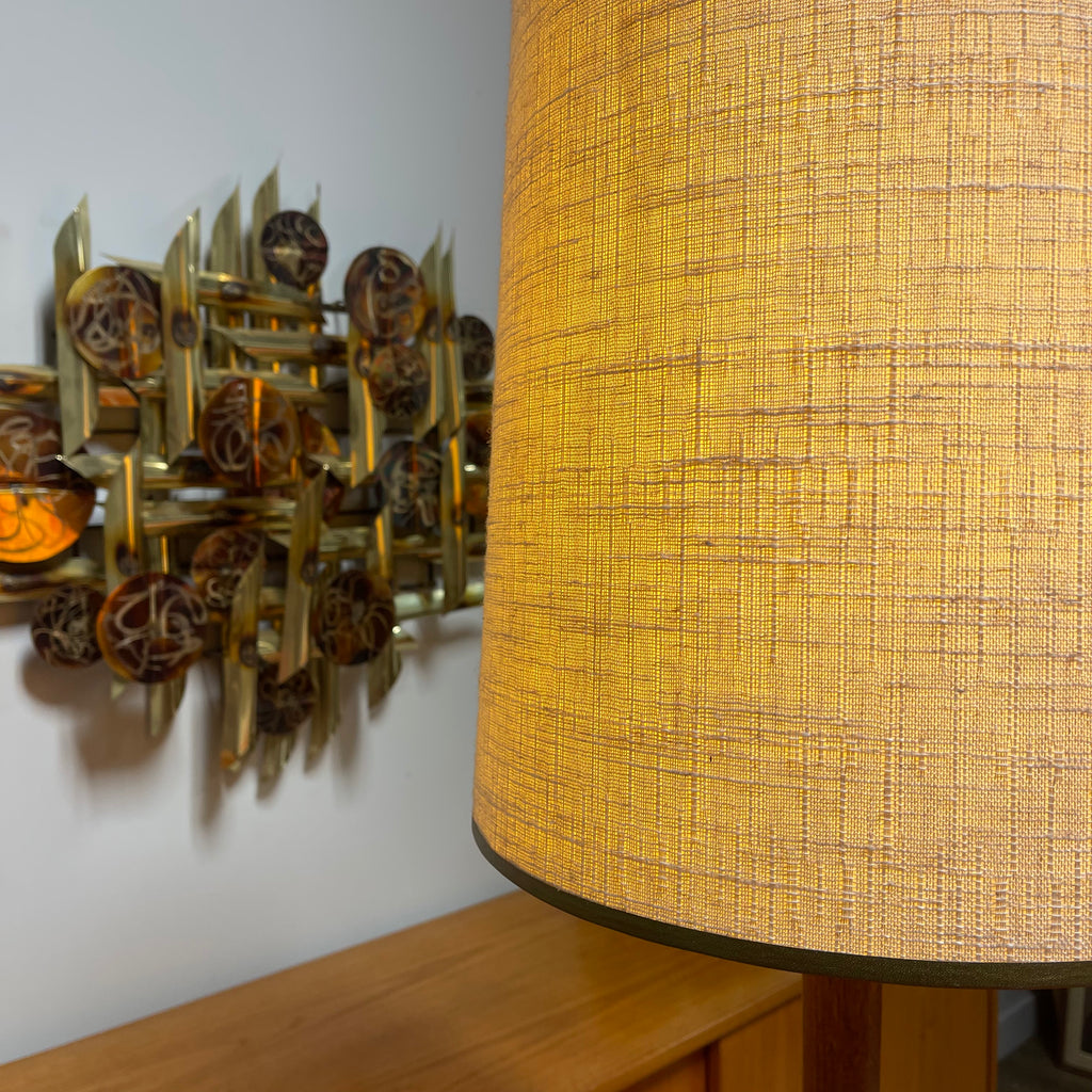 Mid-Century Modern Afrormosia Teak Floor Lamp + Original Shade - Mr. Mansfield Vintage