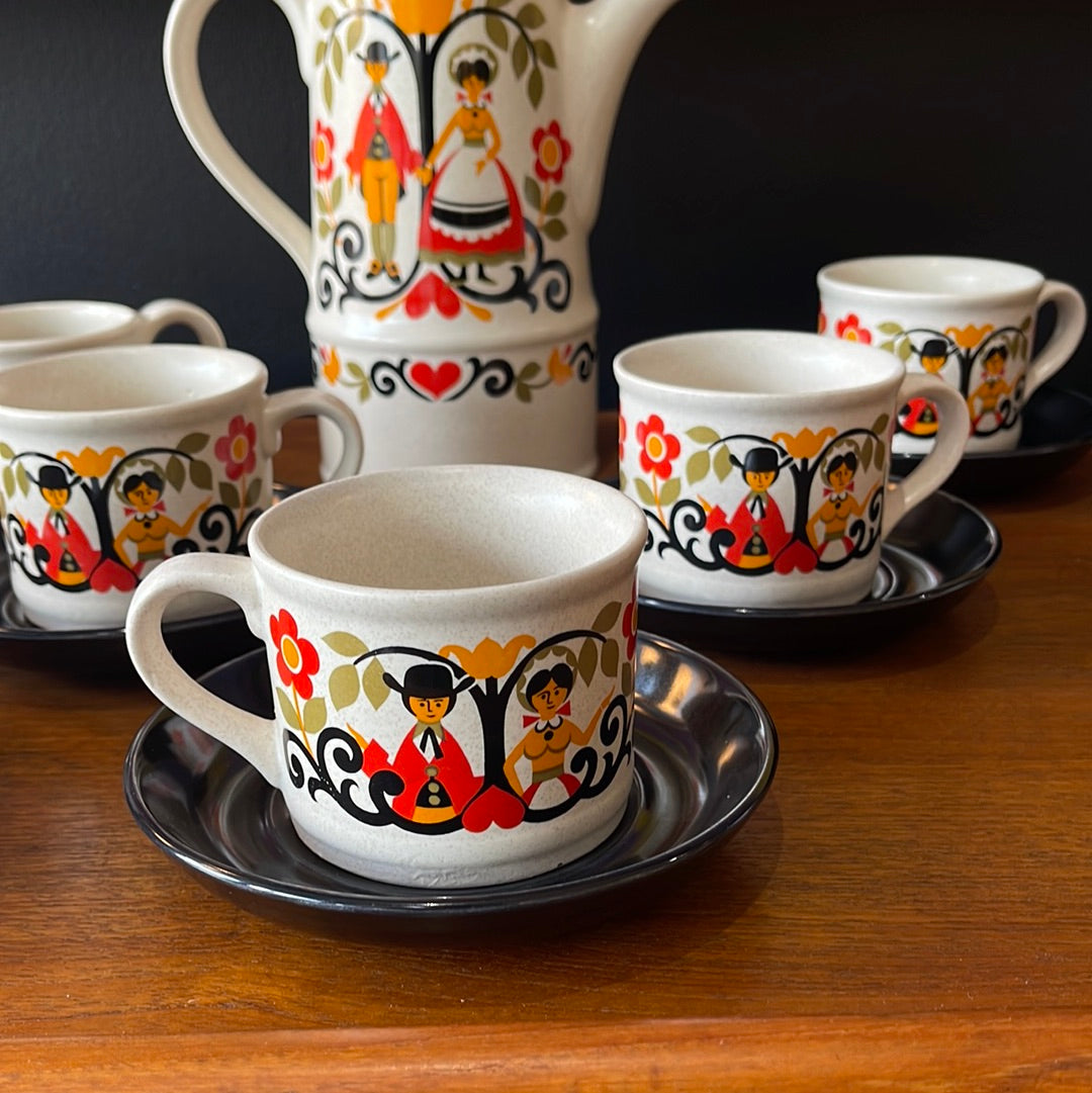 Vintage SADLER “Folk Love” Coffee Set