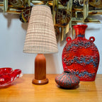 Small Midcentury Modern Solid Teak Lamp Mr. Mansfield Vintage
