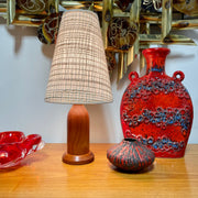 Small Midcentury Modern Solid Teak Lamp Mr. Mansfield Vintage