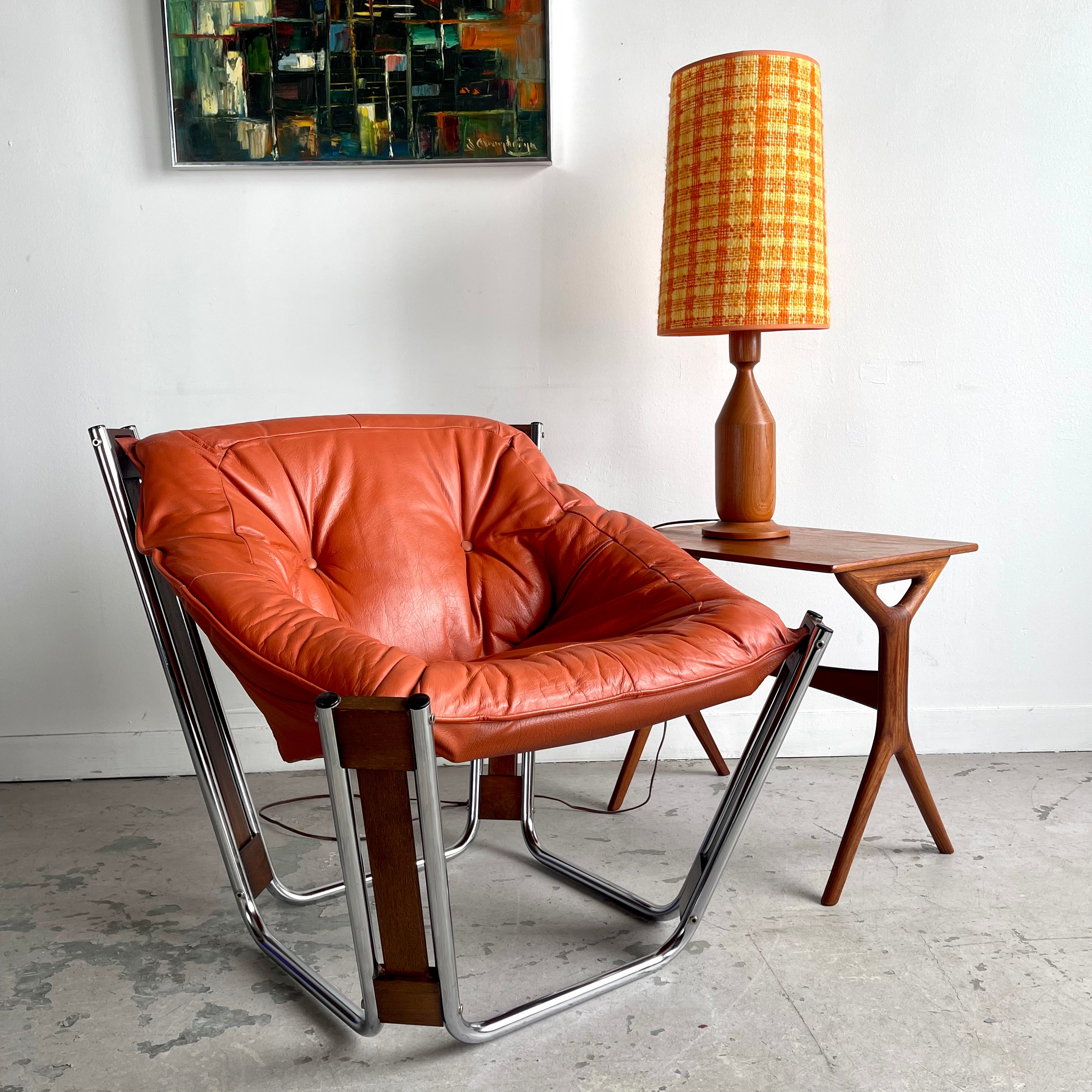 "Sonic" lounge chair by Odd Knutsen for Hjellegjerde, Norway. 