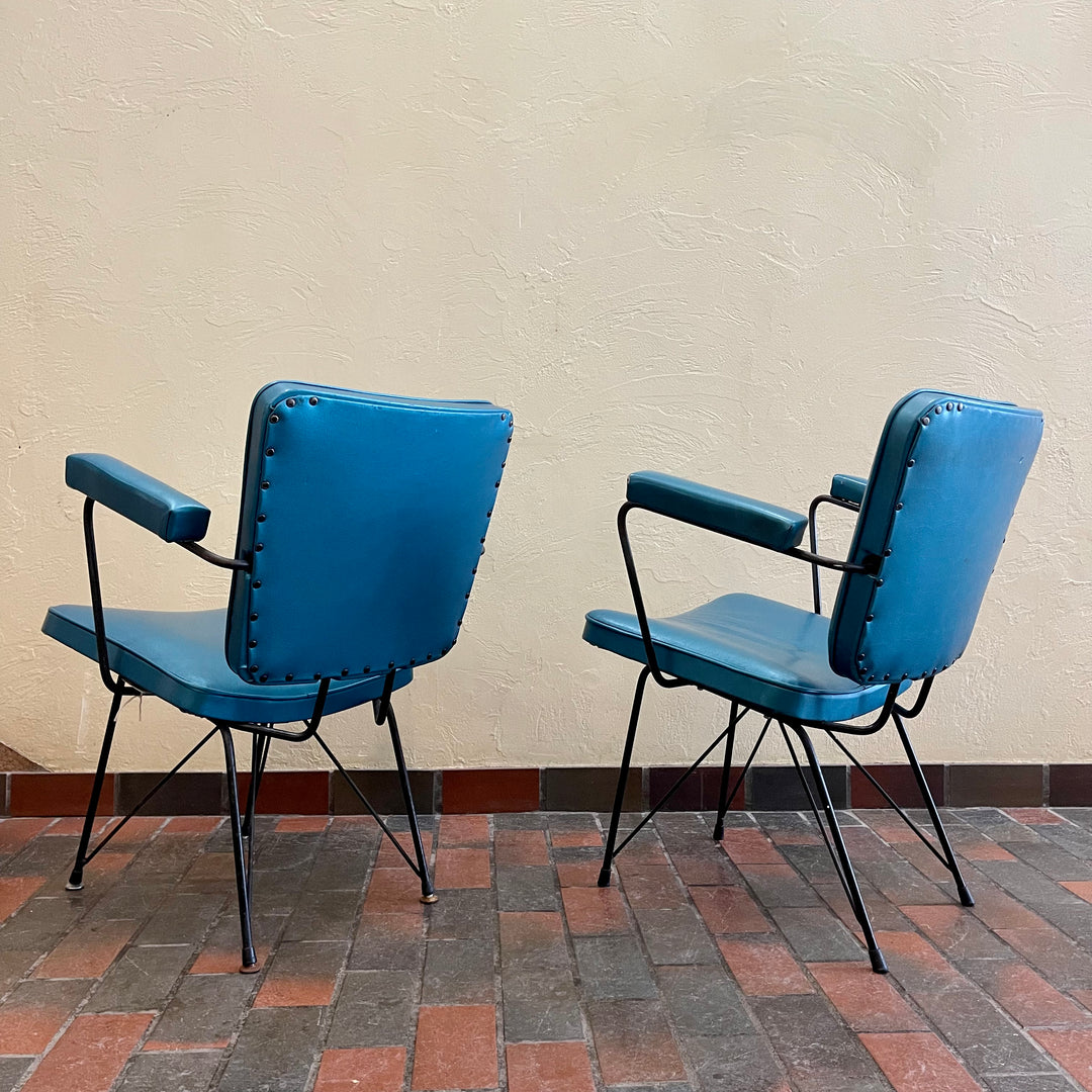 1950s Teal Chair In The Style of Petter Cotton Mr. Mansfield Vintage