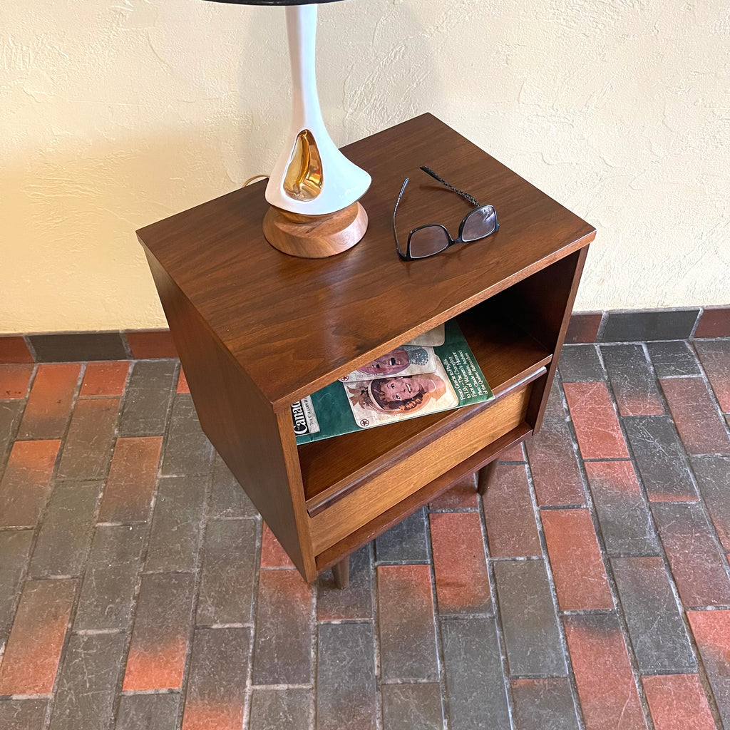 Vintage Walnut Bedside Table