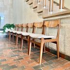 Six Teak Dining Chairs