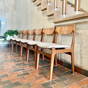 Six Teak Dining Chairs