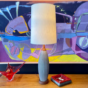 Upsala Ekeby Mid-Century Modern Pottery Table Lamp + Original Shade - Mr. Mansfield Vintage