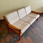 Solid Teak Frame Sofa - Mr. Mansfield Vintage