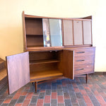 Load image into Gallery viewer, Vintage Broyhill Sculptra Credenza and Hutch