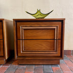 Vintage VICART Walnut Bedside Tables