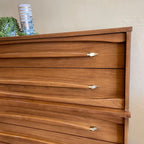 Walnut KROEHLER Tallboy 5 Drawer Dresser