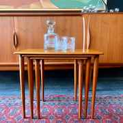 Midcentury Teak Nesting Tables Made in Denmark - Mr. Mansfield Vintage