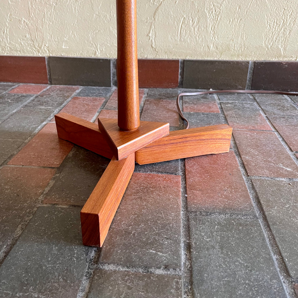 Solid Teak Floor Lamp Mr. Mansfield Vintage