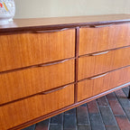 Danish 6 Drawer Teak Dresser +  Afromosia Teak Handles