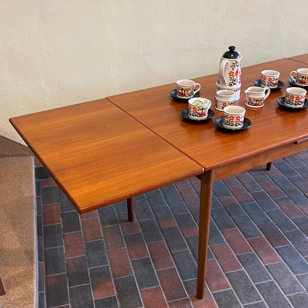 Midcentury Teak Expanding Dining Table