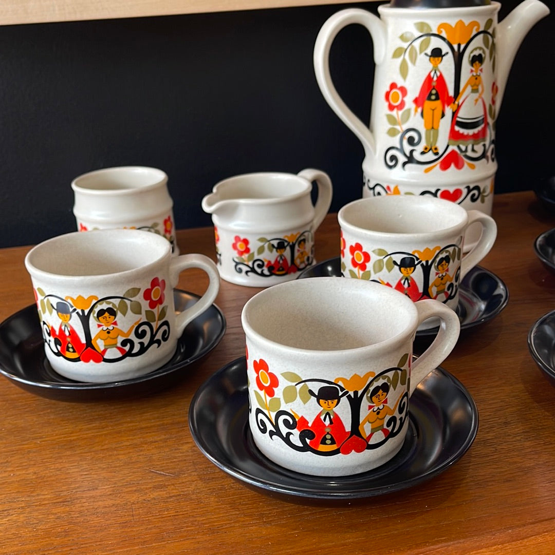 Vintage SADLER “Folk Love” Coffee Set