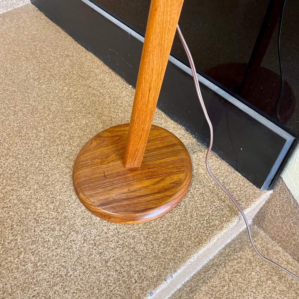 Solid Teak Arc Floor Lamp