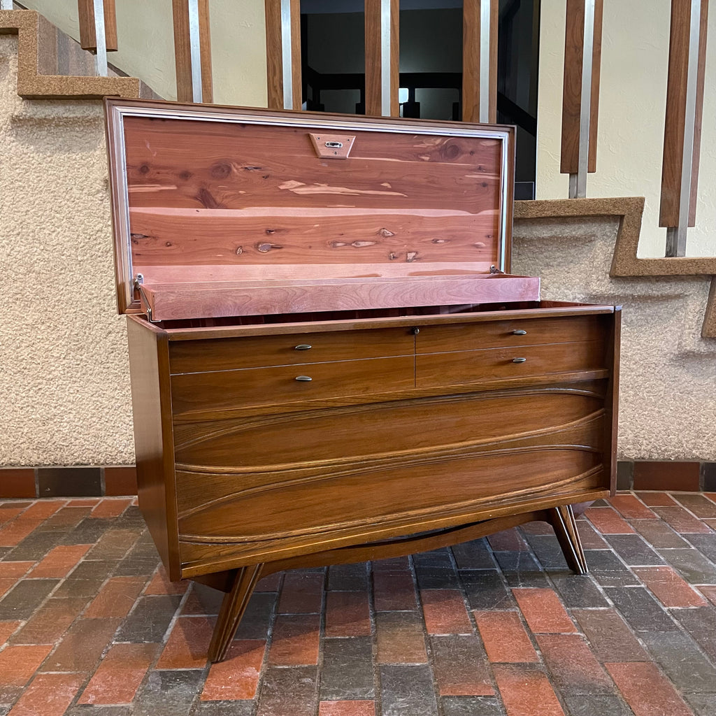 Vintage Walnut Cedar Chest