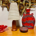 Small Midcentury Modern Solid Teak Lamp Mr. Mansfield Vintage