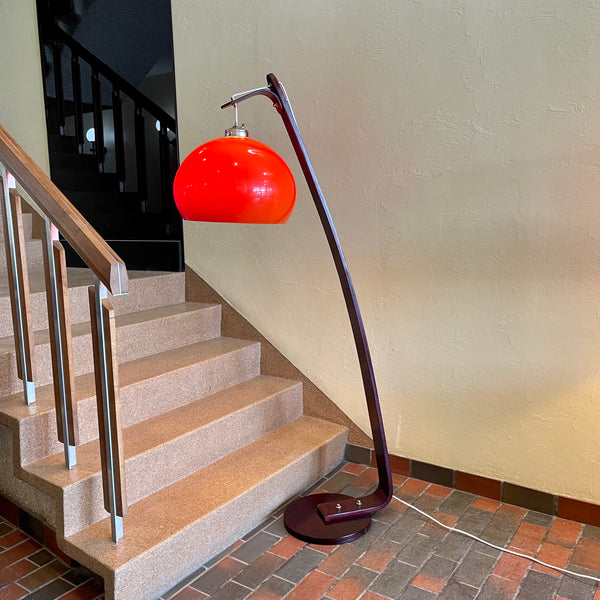 Cherrywood Floor Lamp With Acrylic Shade