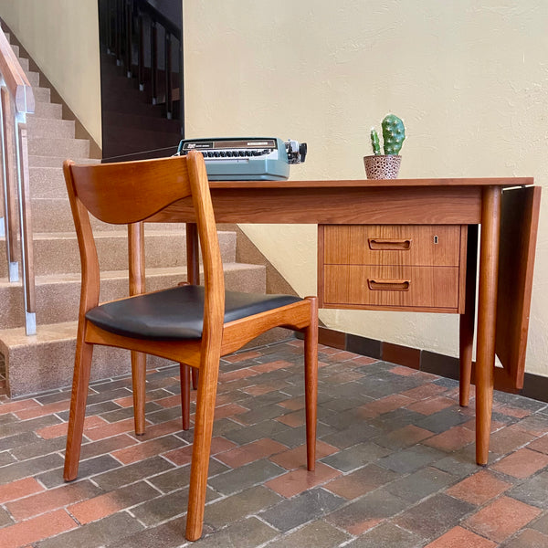Danish Made Teak Drop-leaf  Desk - Mr. Mansfield Vintage