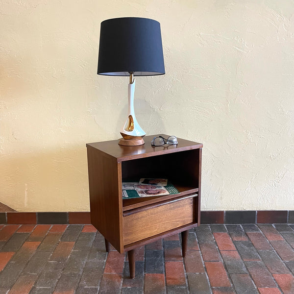 Vintage Walnut Bedside Table