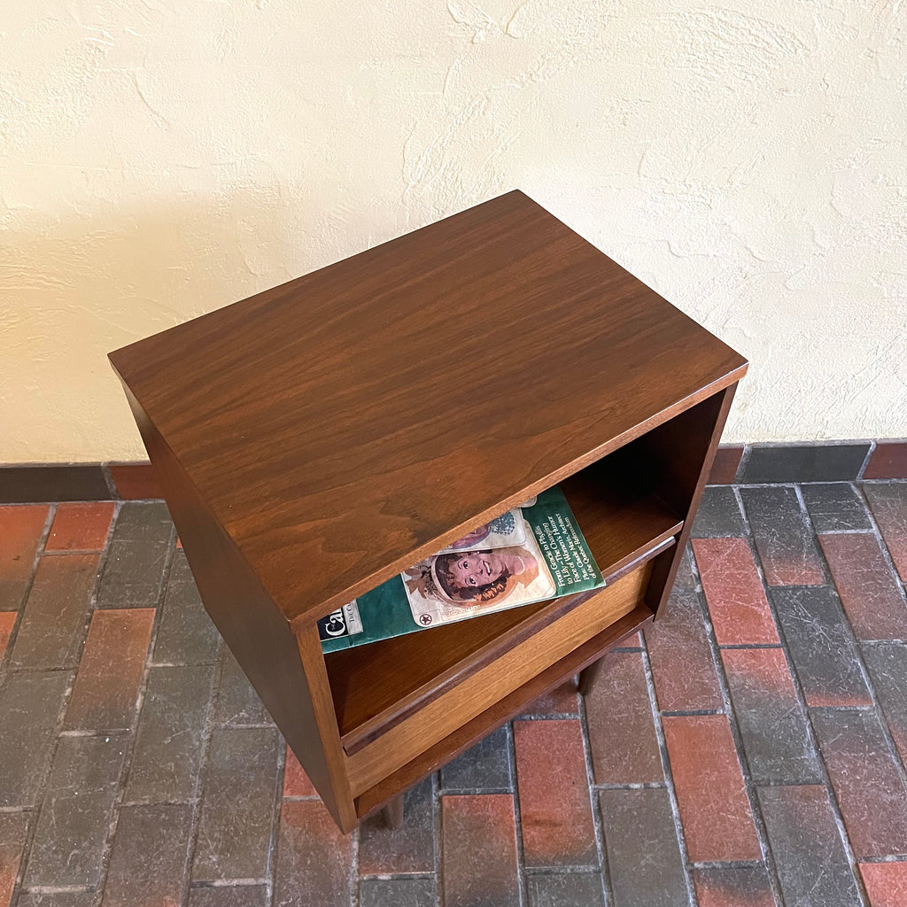 Vintage Walnut Bedside Table