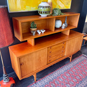 Teak Credenza with Hutch - Mr. Mansfield Vintage