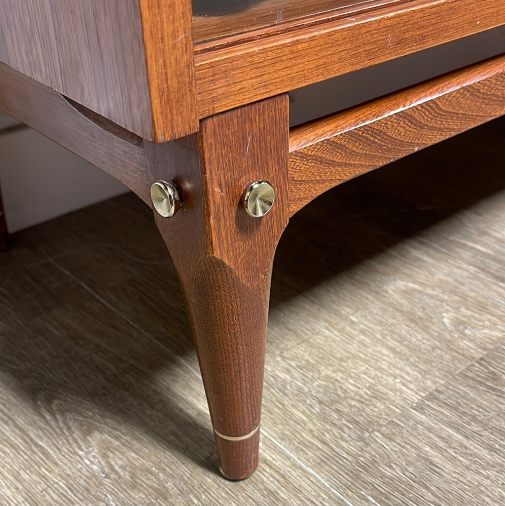 Vintage Fruitwood Display Cabinet - Mr. Mansfield Vintage