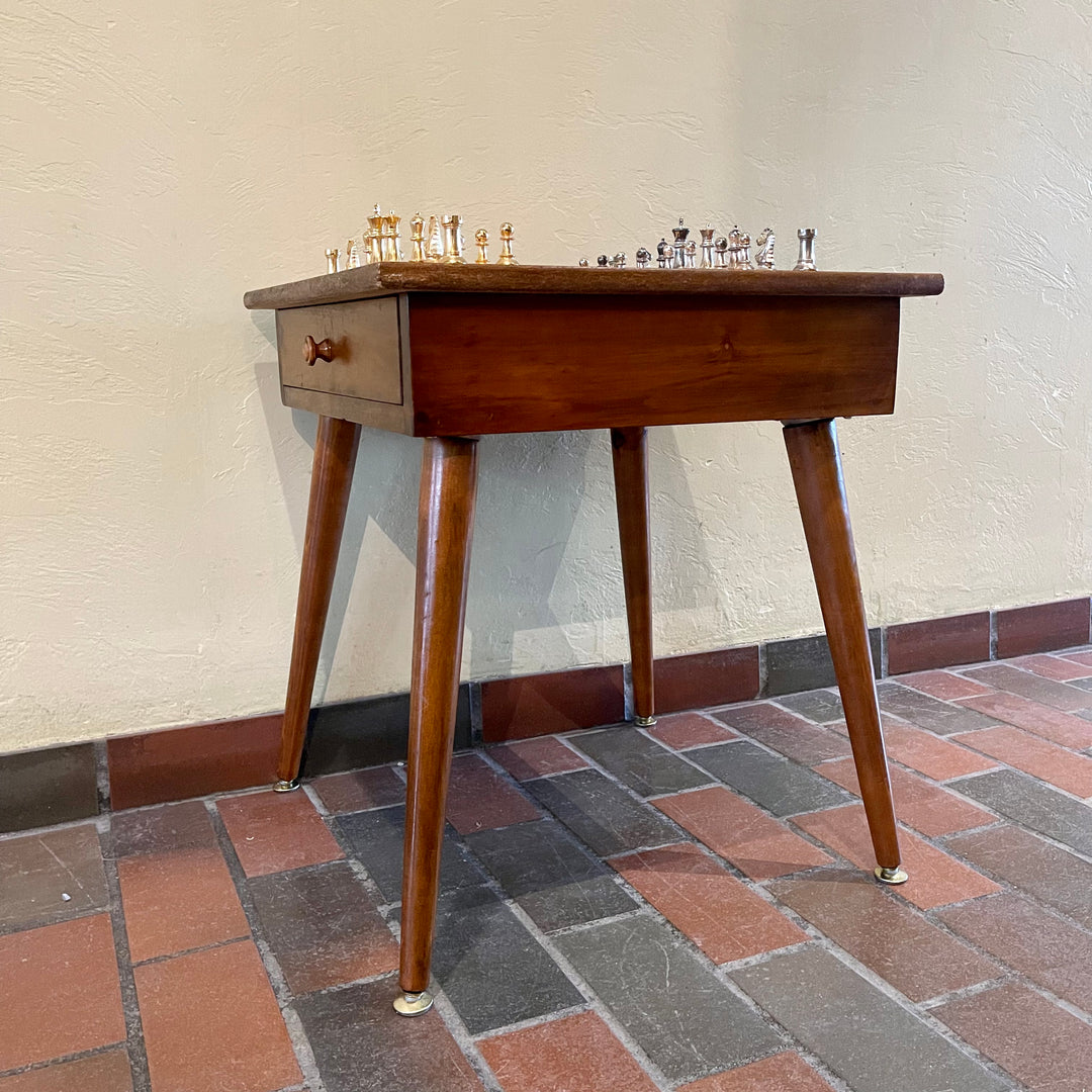 Vintage Chess Table with Drawers - Mr. Mansfield Vintage