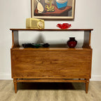 Vintage Fruitwood Display Cabinet - Mr. Mansfield Vintage