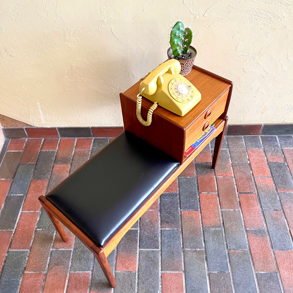 Made in Norway Vintage Phone/Entry Way Bench Model “ROLF”