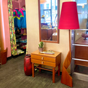 Midcentury Teak Mirror + Entranceway Consul Table Mansfield Vintage