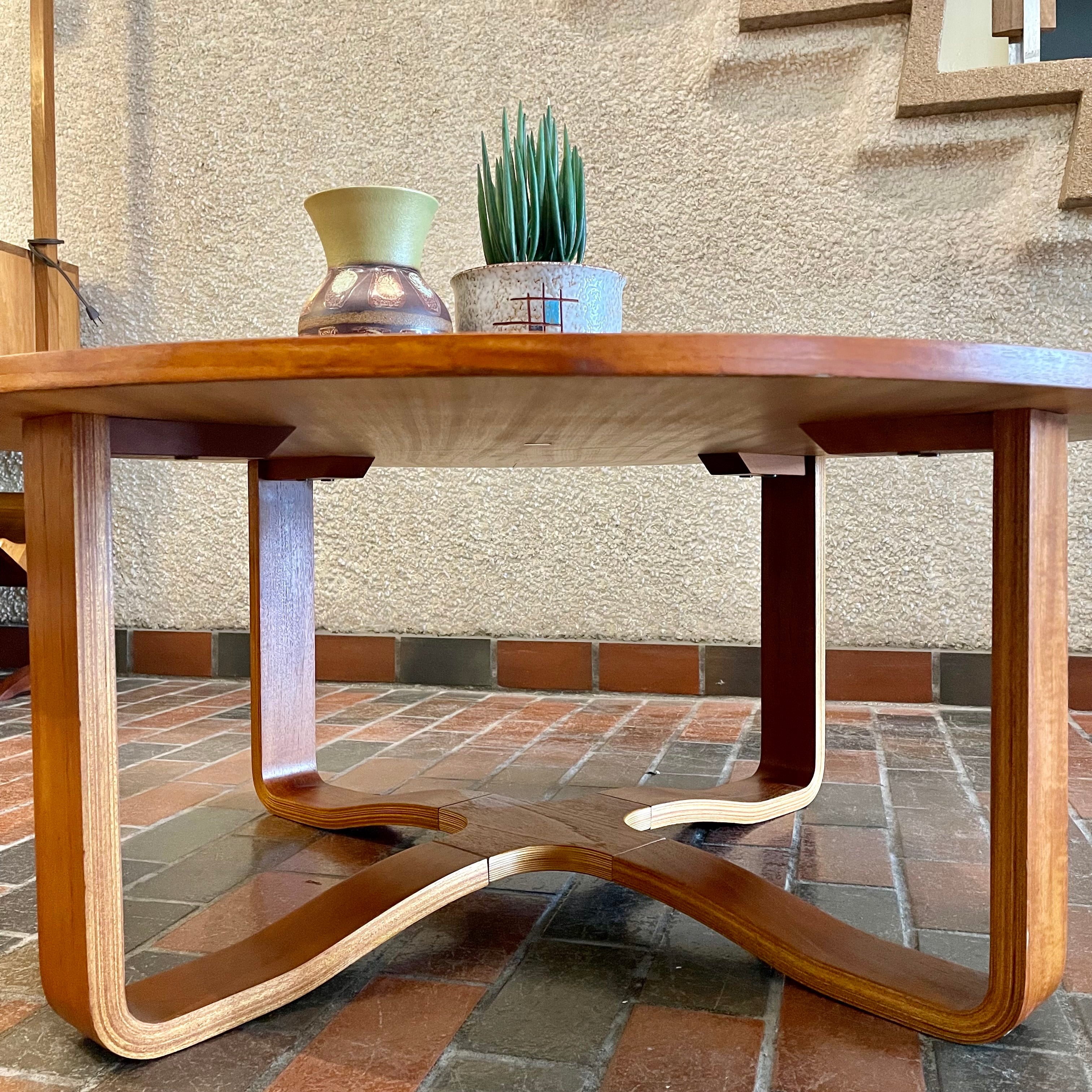 Westnofa Mid Century Teak Round Coffee Table - Mr. Mansfield Vintage