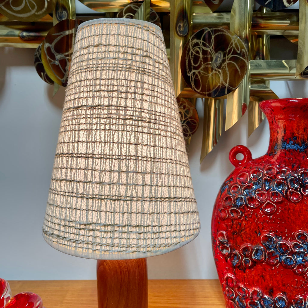 Small Midcentury Modern Solid Teak Lamp Mr. Mansfield Vintage