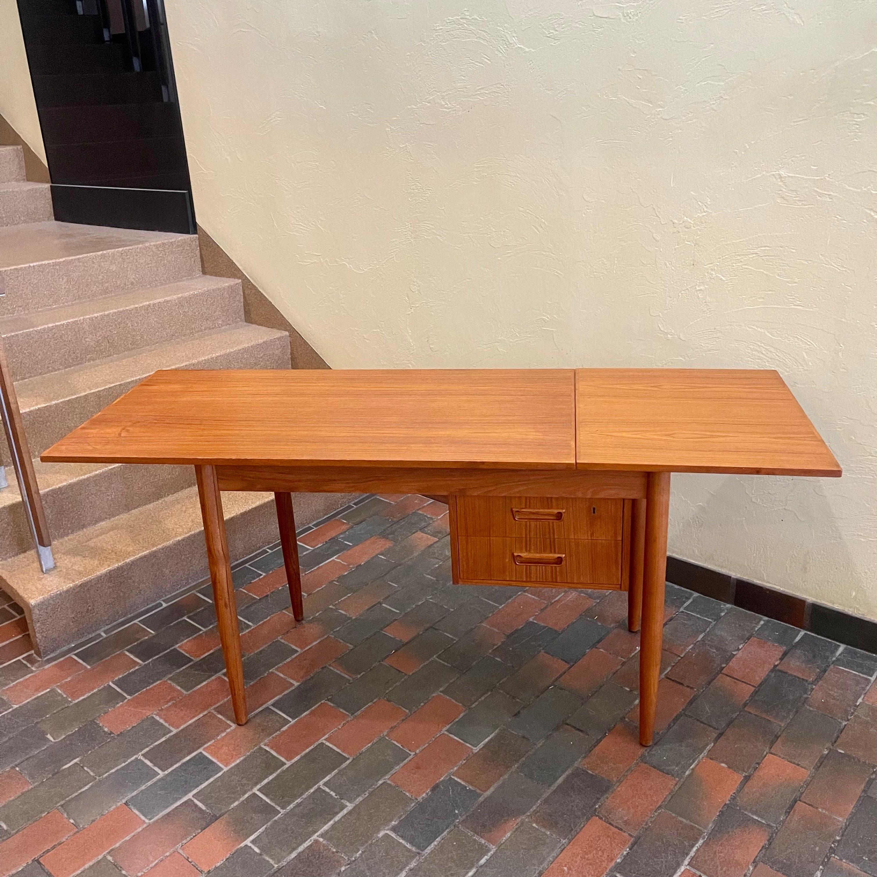 Danish Made Teak Drop-leaf  Desk - Mr. Mansfield Vintage