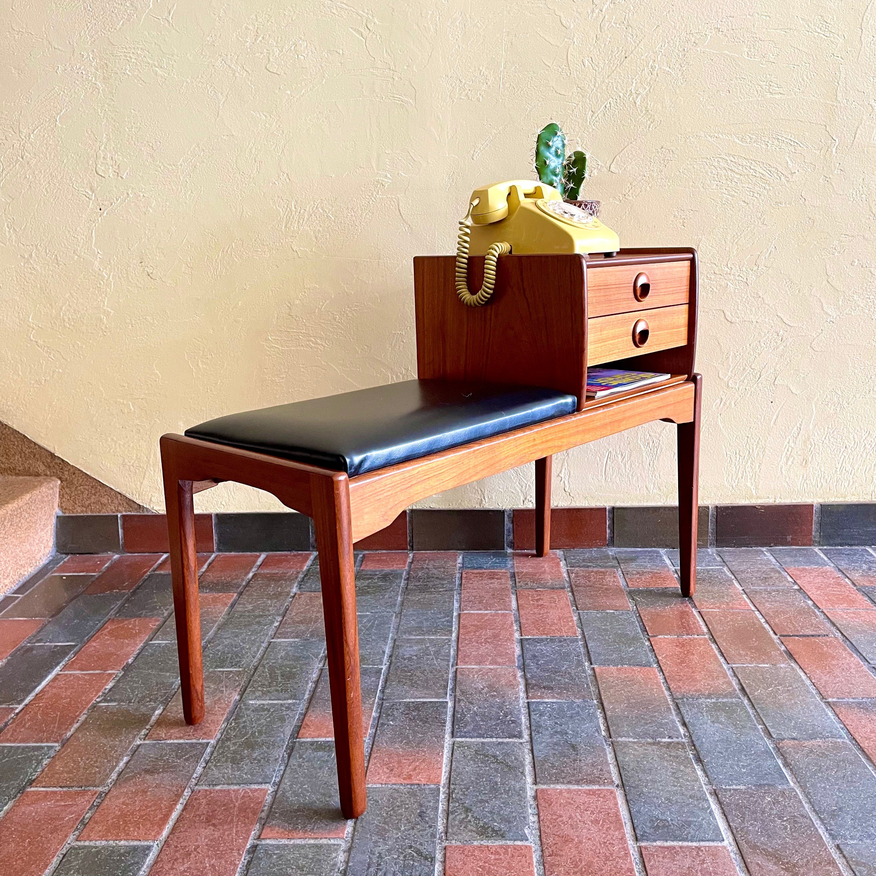 Made in Norway Vintage Phone/Entry Way Bench Model “ROLF”