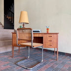 Teak Desk with Bookshelf Back Mr. Mansfield Vintage