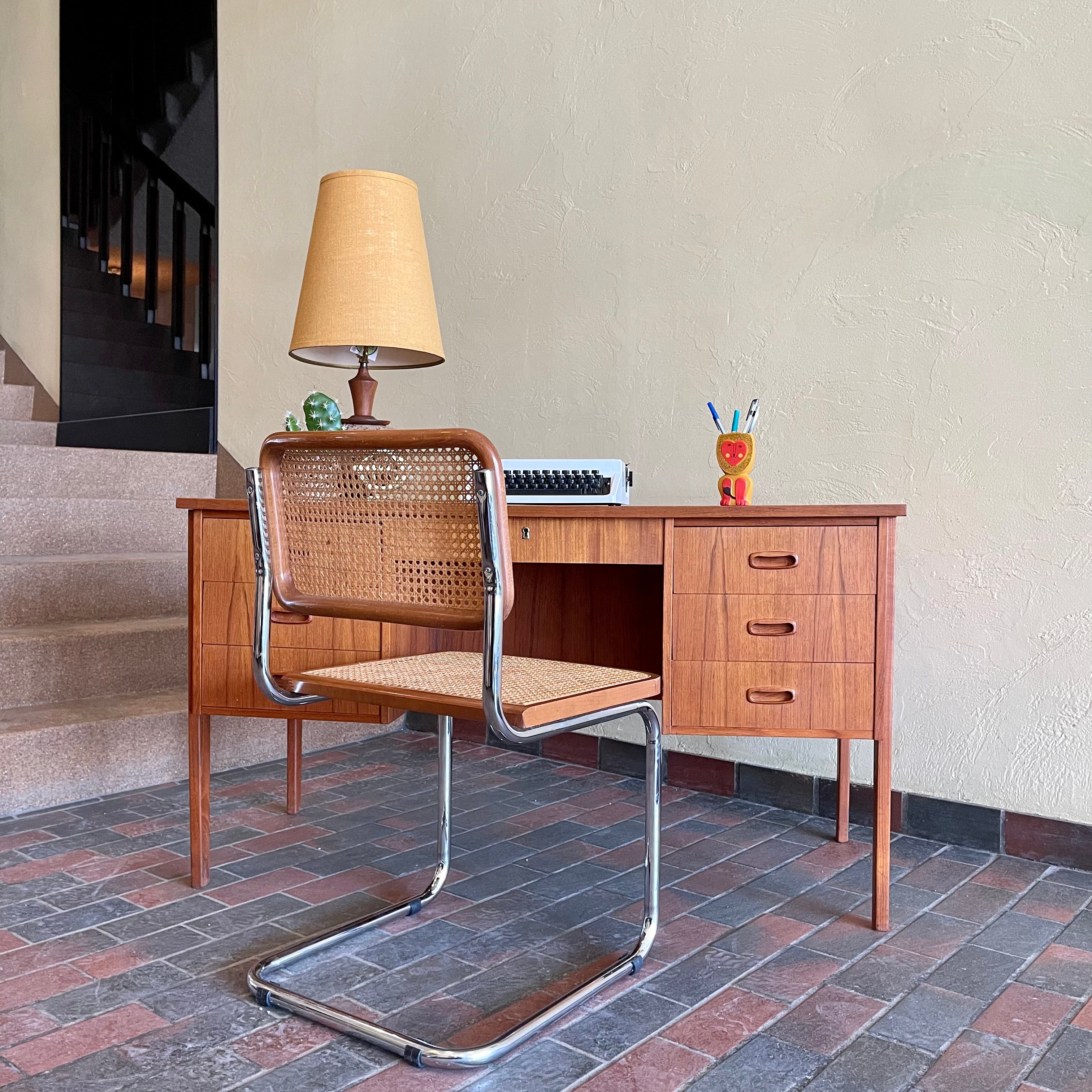 Teak Desk with Bookshelf Back Mr. Mansfield Vintage