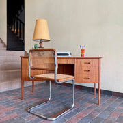 Teak Desk with Bookshelf Back Mr. Mansfield Vintage